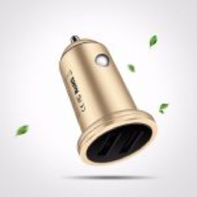 מטען מוזהב לרכב 2 USB